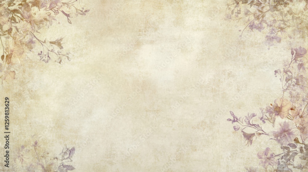 Blank Parchment Texture with Faded Floral Imprints and Pastel Color Palette, Perfect for Custom Notes and Decorative Embellishments, Evoking Vintage Wallpaper and Textiles Blank Parchment Texture with Faded Floral Imprints and Pastel Color Palette, Perfect for Custom Notes and Decorative Embellishments, Evoking Vintage Wallpaper and Textiles