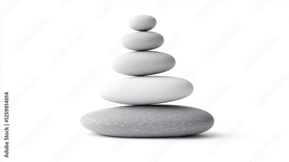 Stacked Smooth Gray Stones Representing Balance and Tranquility in Minimalist Zen Design Stacked Smooth Gray Stones Representing Balance and Tranquility in Minimalist Zen Design