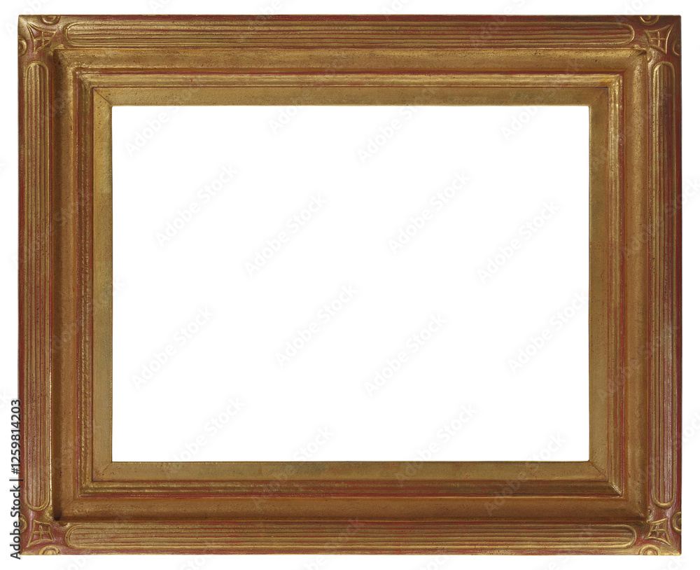Wide wooden picture frame in PNG format on a transparent background. Wide wooden picture frame in PNG format on a transparent background.