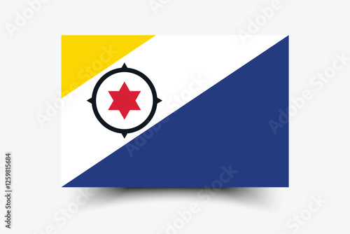 Flag of Caribisch Nederland. Caribisch Nederland flag official size and color standards digital vector illustration.