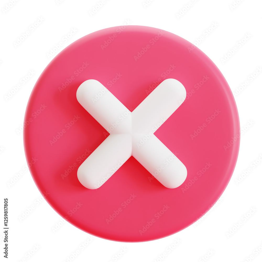 Obraz premium cross mark 3D Illustration