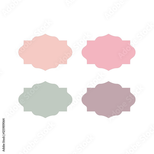 COLORFUL PAPER TAGS DESIGN ELEMENTS VECTOR
