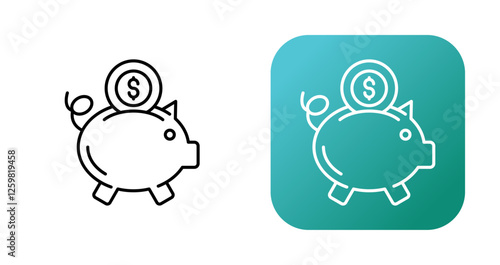 Piggy Bank Vector Icon