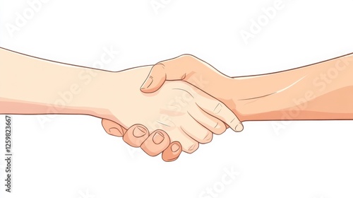 Two Diverse Hands Shaking in a Symbol of Unity and Cooperation