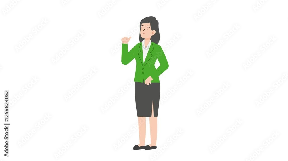 Woman is standing and giving a lecture cartoon animation
Woman is standing and giving a lecture cartoon animation