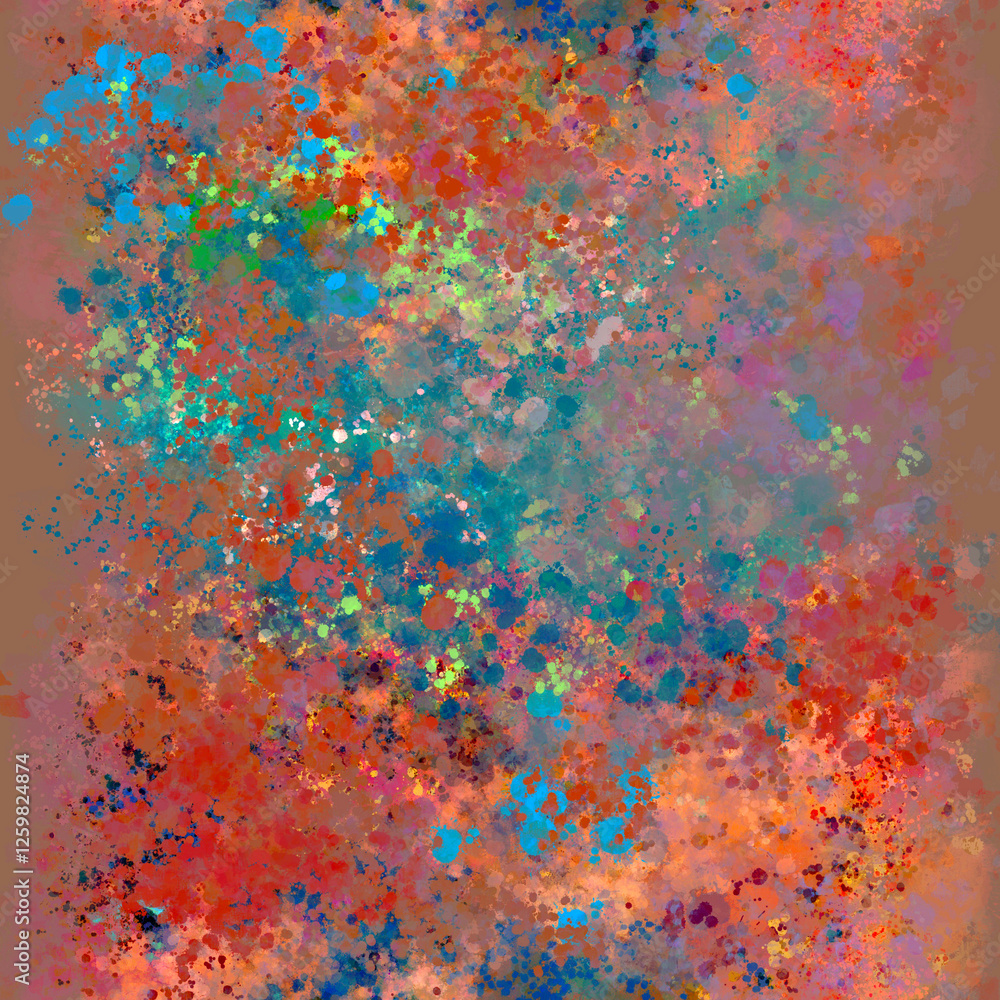 Abstract colorful small blobs, strokes, stains, spots, smudges Spontaneous brushwork Freeform blurred pattern Grunge effect Grainy multicolor background Abstract colorful small blobs, strokes, stains, spots, smudges Spontaneous brushwork Freeform blurred pattern Grunge effect Grainy multicolor background