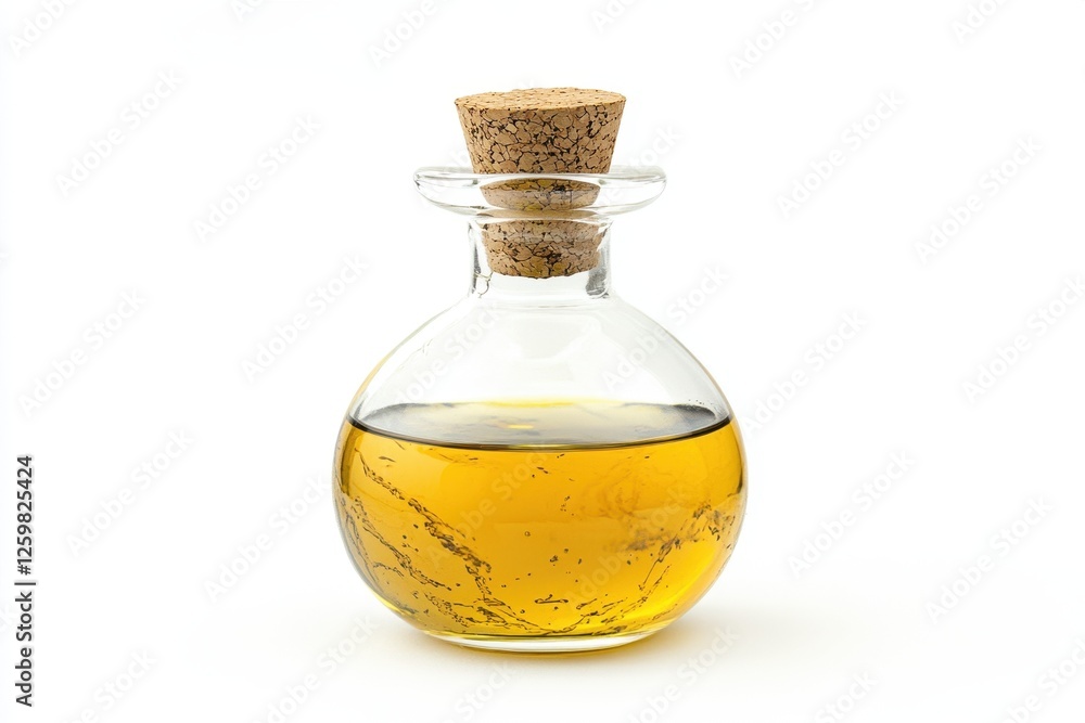 Golden Liquid in a Glass Bottle