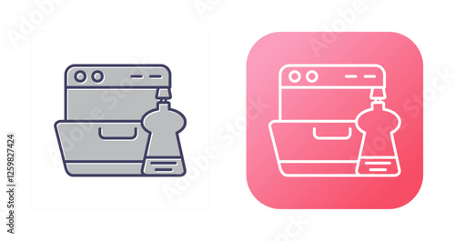Washing Dishes Vector Icon