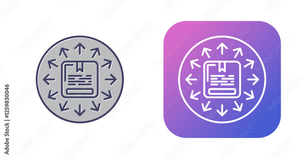 Fototapeta premium Business Logistics Vector Icon