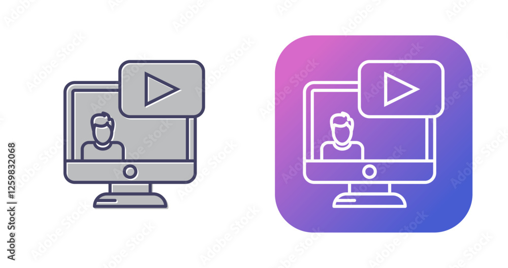 Webinar Vector Icon Webinar Vector Icon