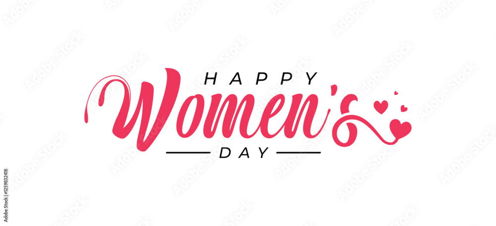Happy Women's Day logo design. International women's day. Women's Love Day lettering. women, love, vector design. Happy Women's Day logo design. International women's day. Women's Love Day lettering. women, love, vector design.
