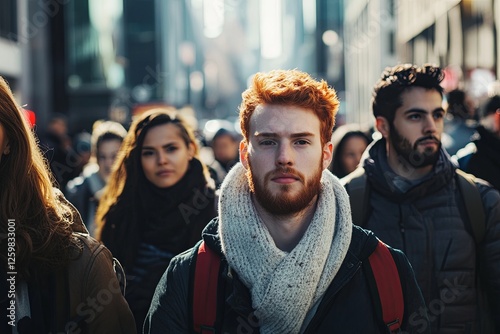 Diverse groups of people in everyday situations