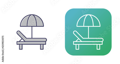 Sunbed Vector Icon