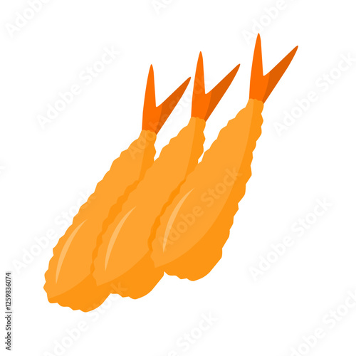 Deep fried tempura illustration