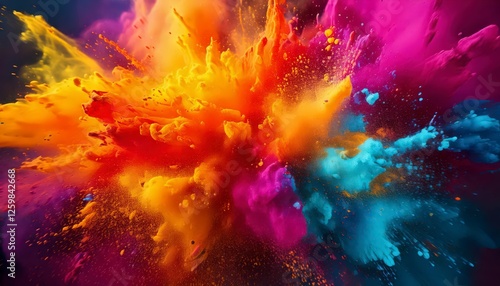 Holi themed Abstract background
