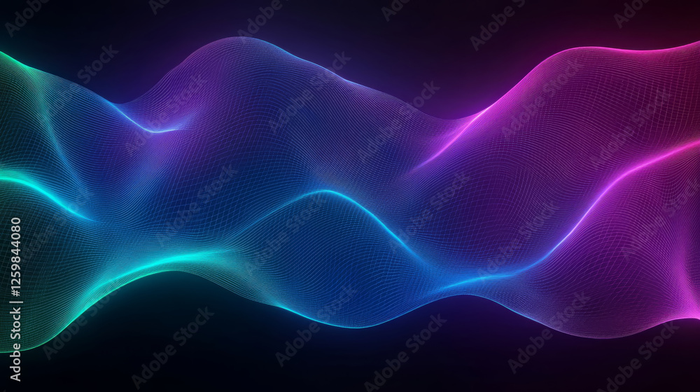 vibrant digital wave pattern with flowing lines in shades of blue, purple, and pink, creating mesmerizing visual effect vibrant digital wave pattern with flowing lines in shades of blue, purple, and pink, creating mesmerizing visual effect