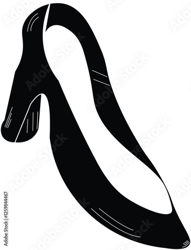 the illustration of woman high heels shoe