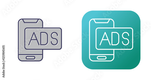 Mobile Advertising Vector Icon