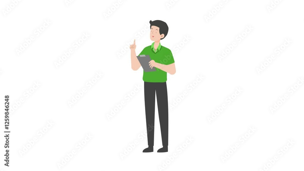 A man is standing and giving a lecture cartoon animation
A man is standing and giving a lecture cartoon animation