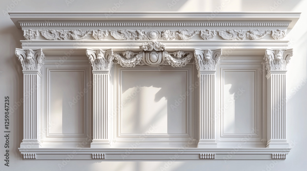 Obraz premium Minimalist depiction of greek columns