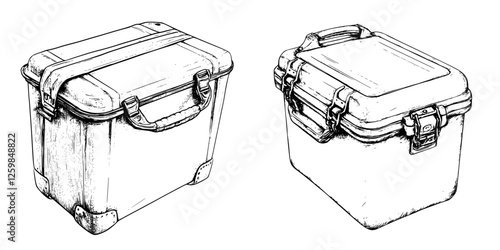 Storage containers for organizing tools and supplies in a workshop or outdoor settings