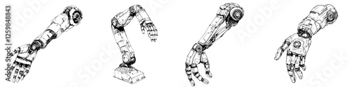 Exploration of robotic arm designs showcasing mechanical dexterity and innovation in technology