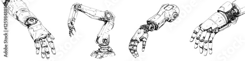 Innovative robotic arms showcasing diverse designs for multiple applications in technology and industry settings
