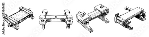 Various designs of mechanical clamps and their distinct features for different applications in manufacturing