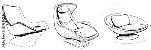 Modern chair designs featuring sleek lines and innovative shapes for contemporary interiors