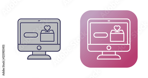 Online Donation Vector Icon
