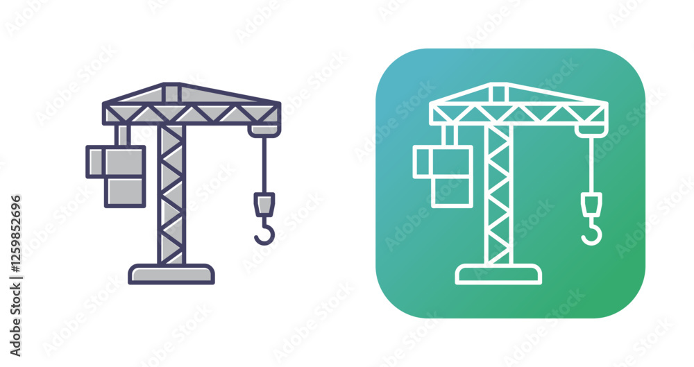 Crane Lifting Vector Icon Crane Lifting Vector Icon