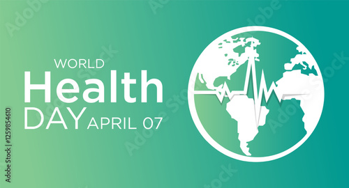 World Health Day is a global health awareness day celebrated every year on 7th April. Vector illustration design