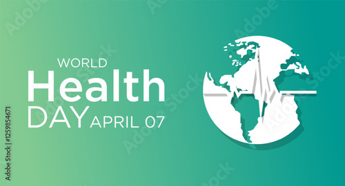 World Health Day is a global health awareness day celebrated every year on 7th April. Vector illustration design