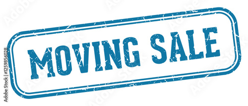 moving sale stamp. moving sale rectangular stamp on white background