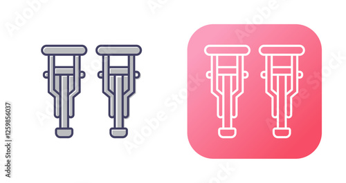 Crutches Vector Icon
