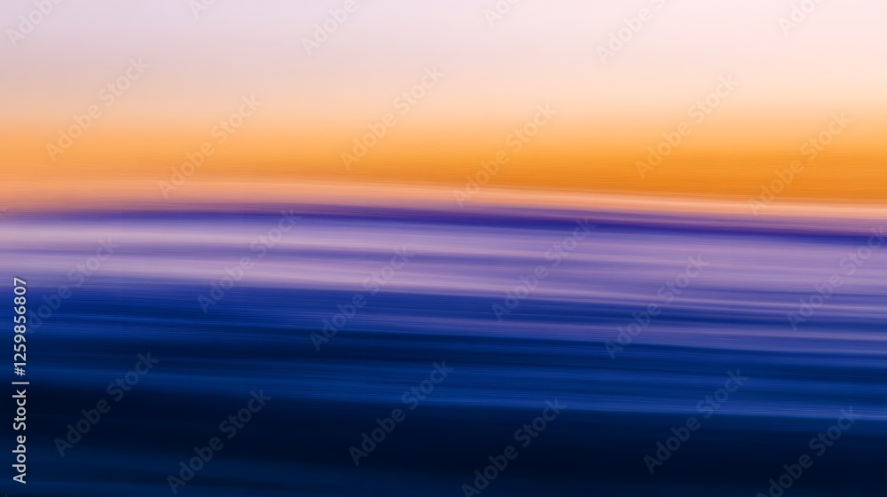 Obraz premium Breathtaking seascape with a mesmerizing display of vibrant color gradients smooth motion and a tranquil surreal atmosphere The image captures the serene beauty of the ocean at dusk or dawn