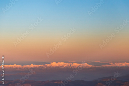 sunset in the mountains