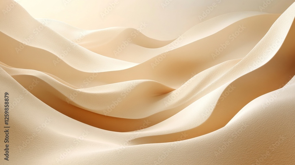 Obraz premium Warm sand beige abstract background with sandy tones and textured forms. Emphasizing warmth and natural elegance. Ideal for earthy and sophisticated designs.