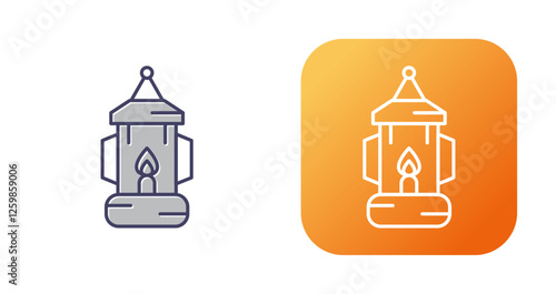 Oil Lamp Vector Icon