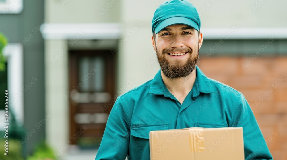 A customer service representative going the extra mile to deliver a package to a customer's home, going above and beyond the expected level of service. A customer service representative going the extra mile to deliver a package to a customer's home, going above and beyond the expected level of service.