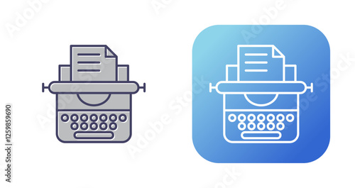 Typewriter Vector Icon