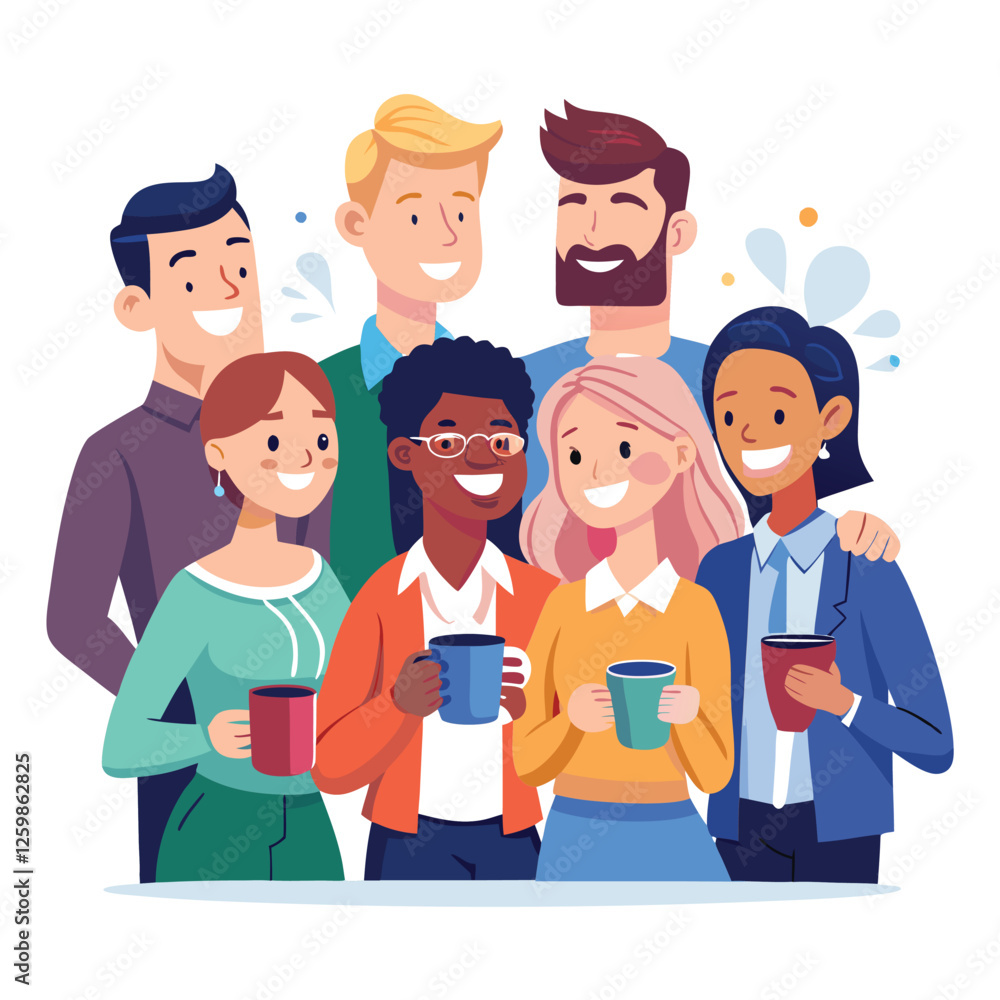 coworkers from different backgrounds vector image coworkers from different backgrounds vector image