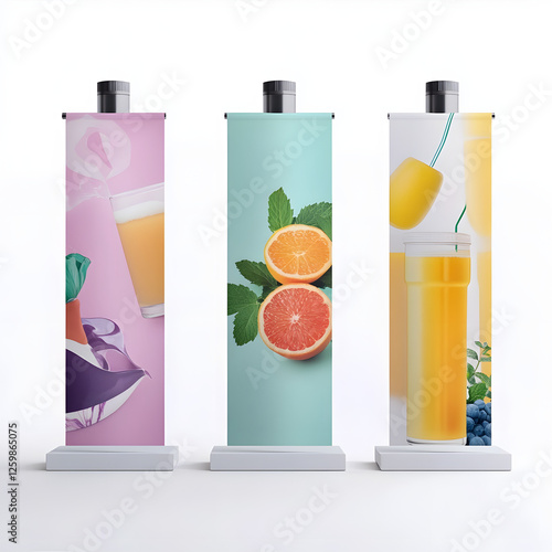 Personalized Product Banners Featuring Tailored Promotions on White Background