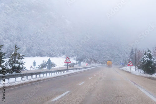 snow covered road