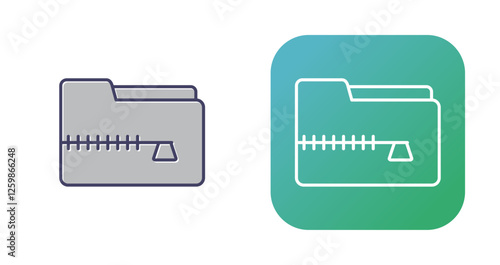 Zip File Vector Icon