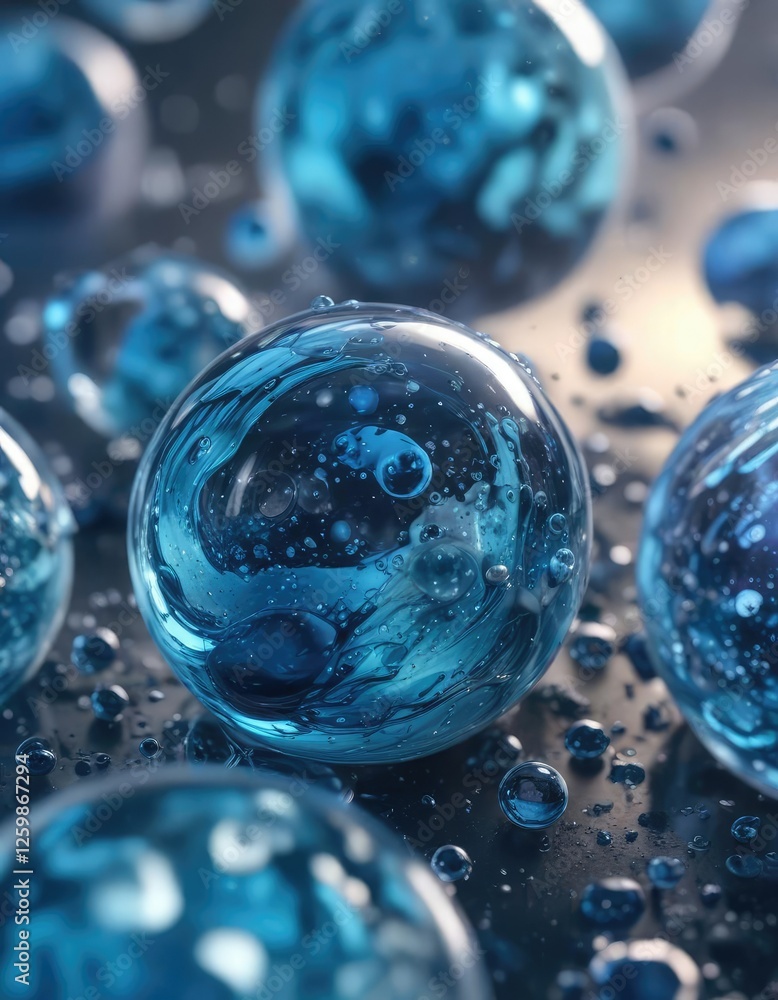 Swirling blue resin oil bubbles in a serene abstract background, swirlbluebubbles, undulating Swirling blue resin oil bubbles in a serene abstract background, swirlbluebubbles, undulating