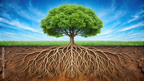 Tree Root Structure Diagram , arboreal science, root system diagram