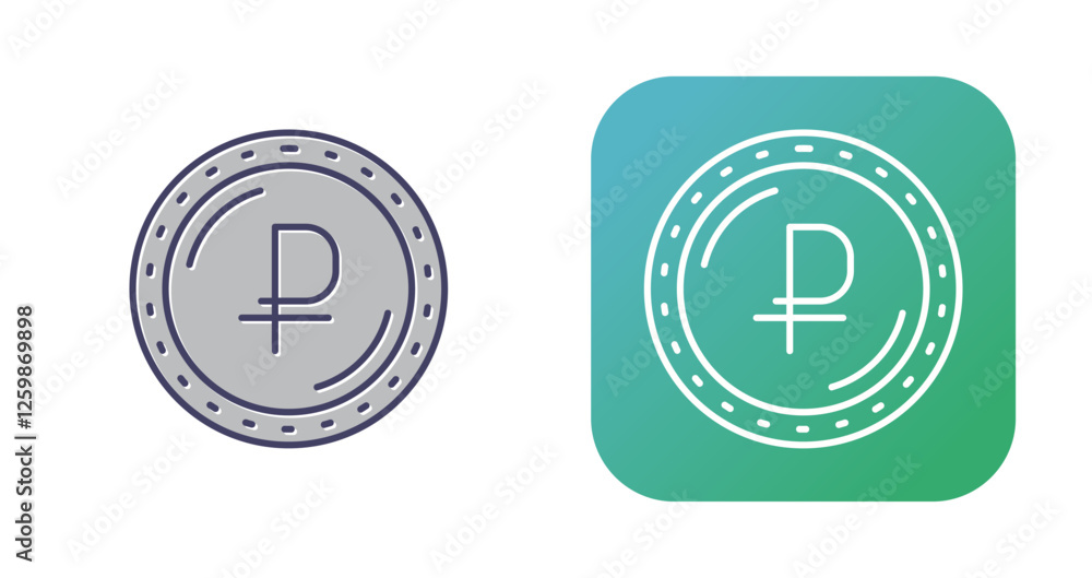 Ruble Currency Vector Icon Ruble Currency Vector Icon