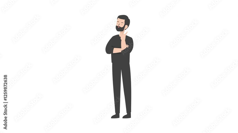 businessman is standing and giving a lecture cartoon animation businessman is standing and giving a lecture cartoon animation