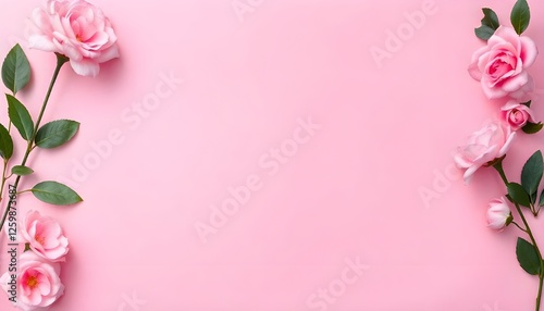 A pink International Women's Day background with copy space